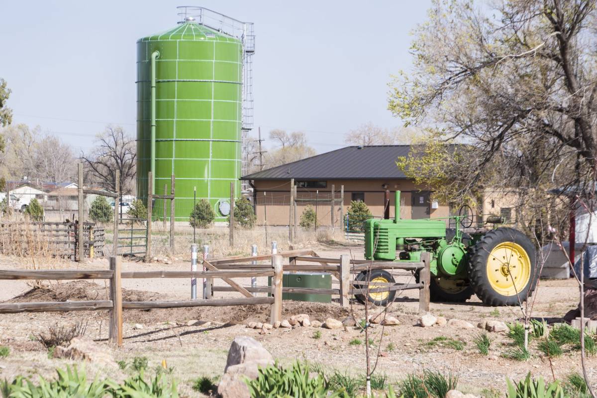 Tractor on a farm.