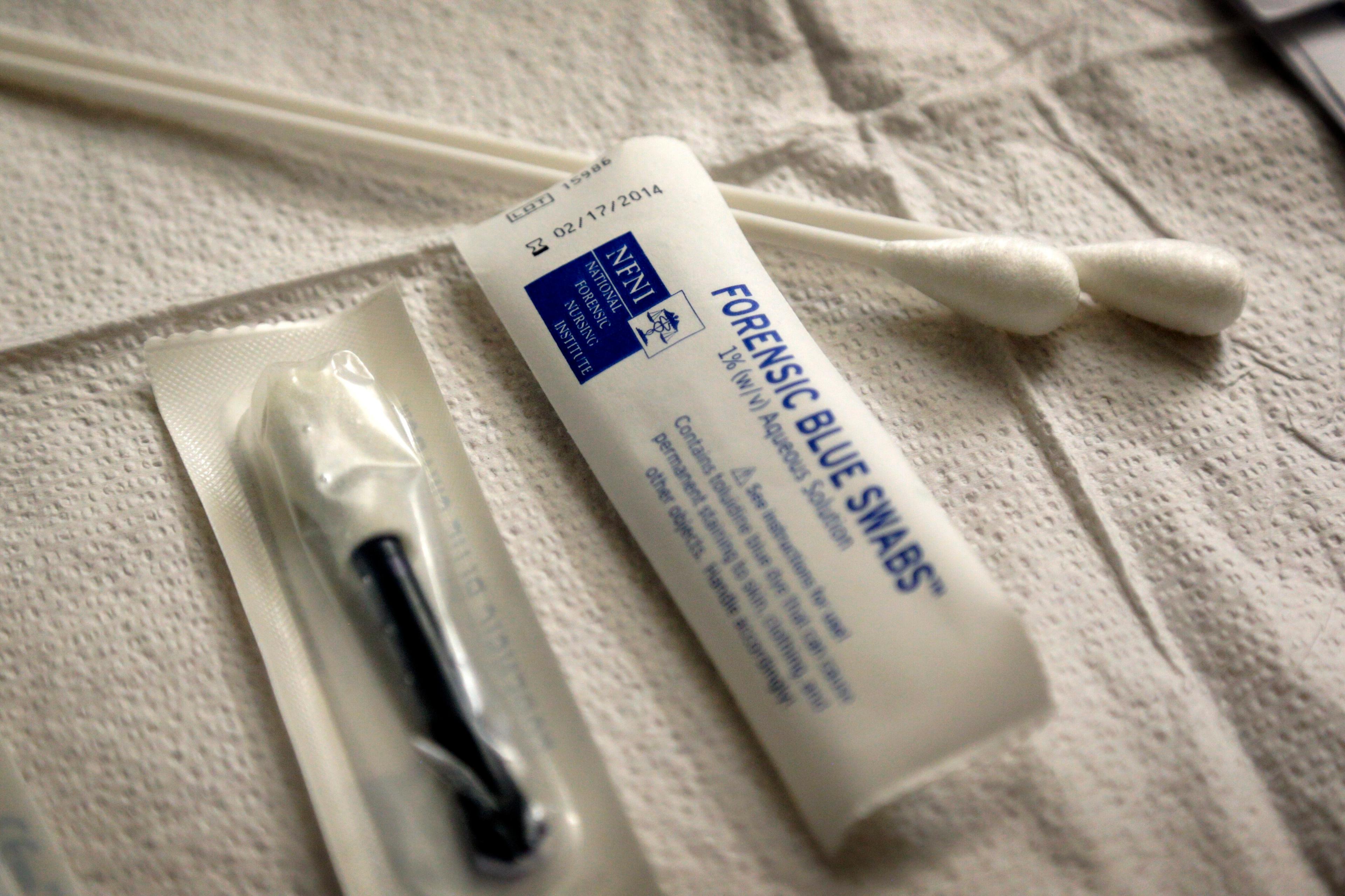 Supplies used for a sexual assault forensic exam