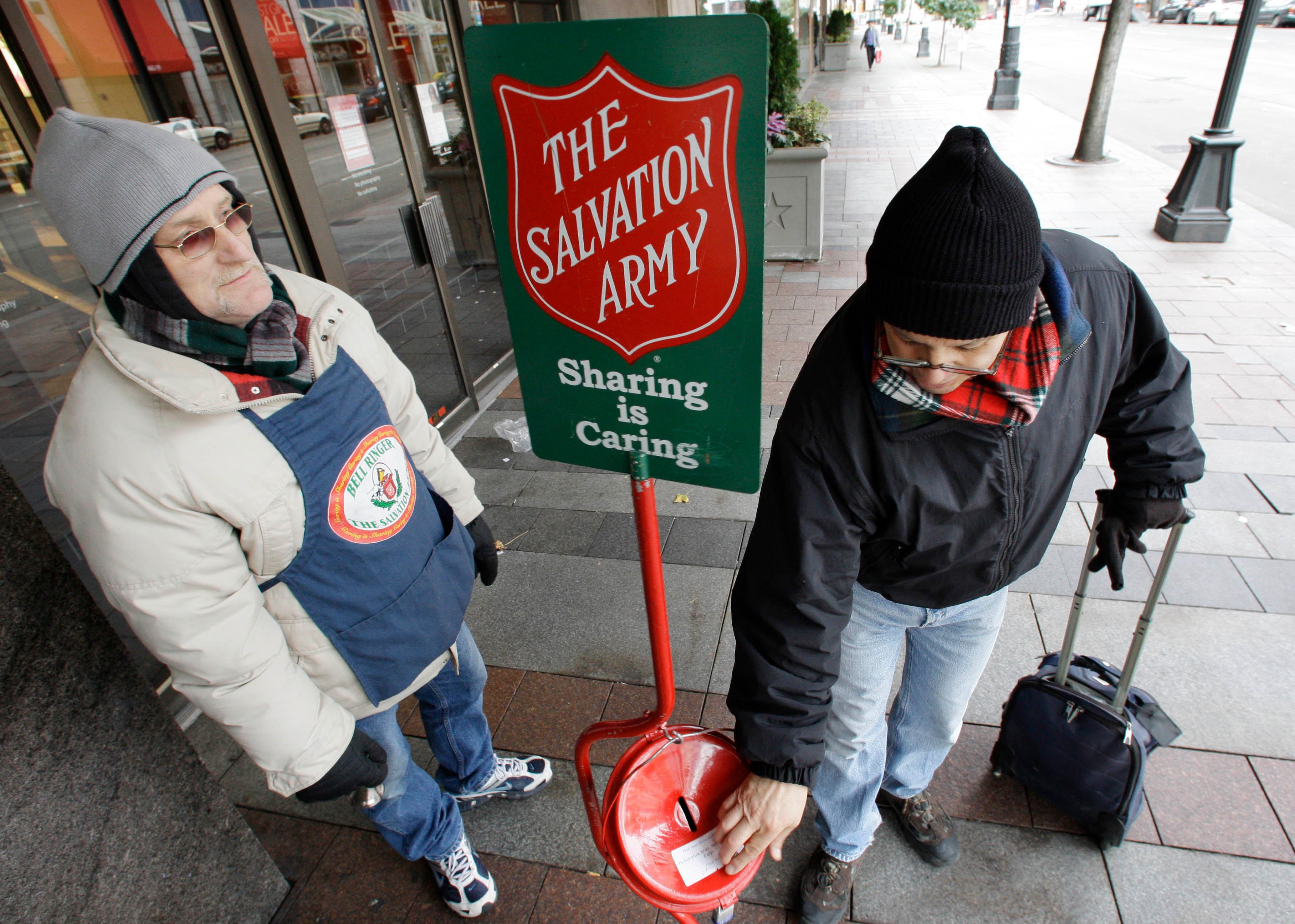 Photo: Salvation Army kettle (AP Photo)