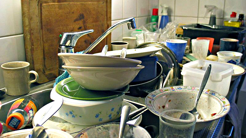 Photo: Sink of dirty dishes