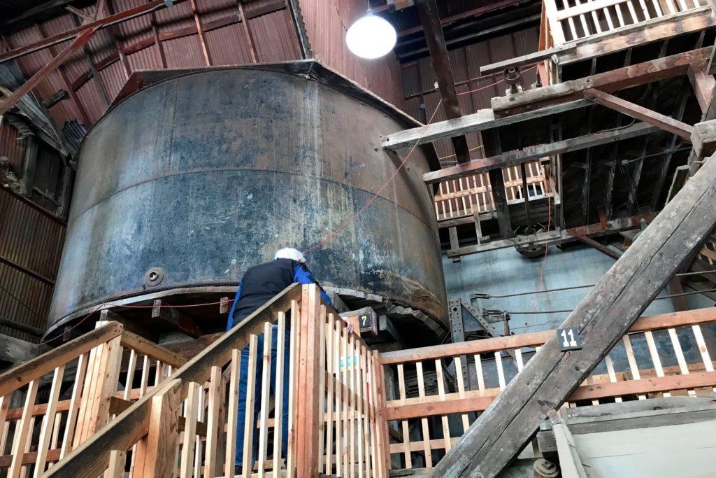 An old mixing tank inside the Argo Mill