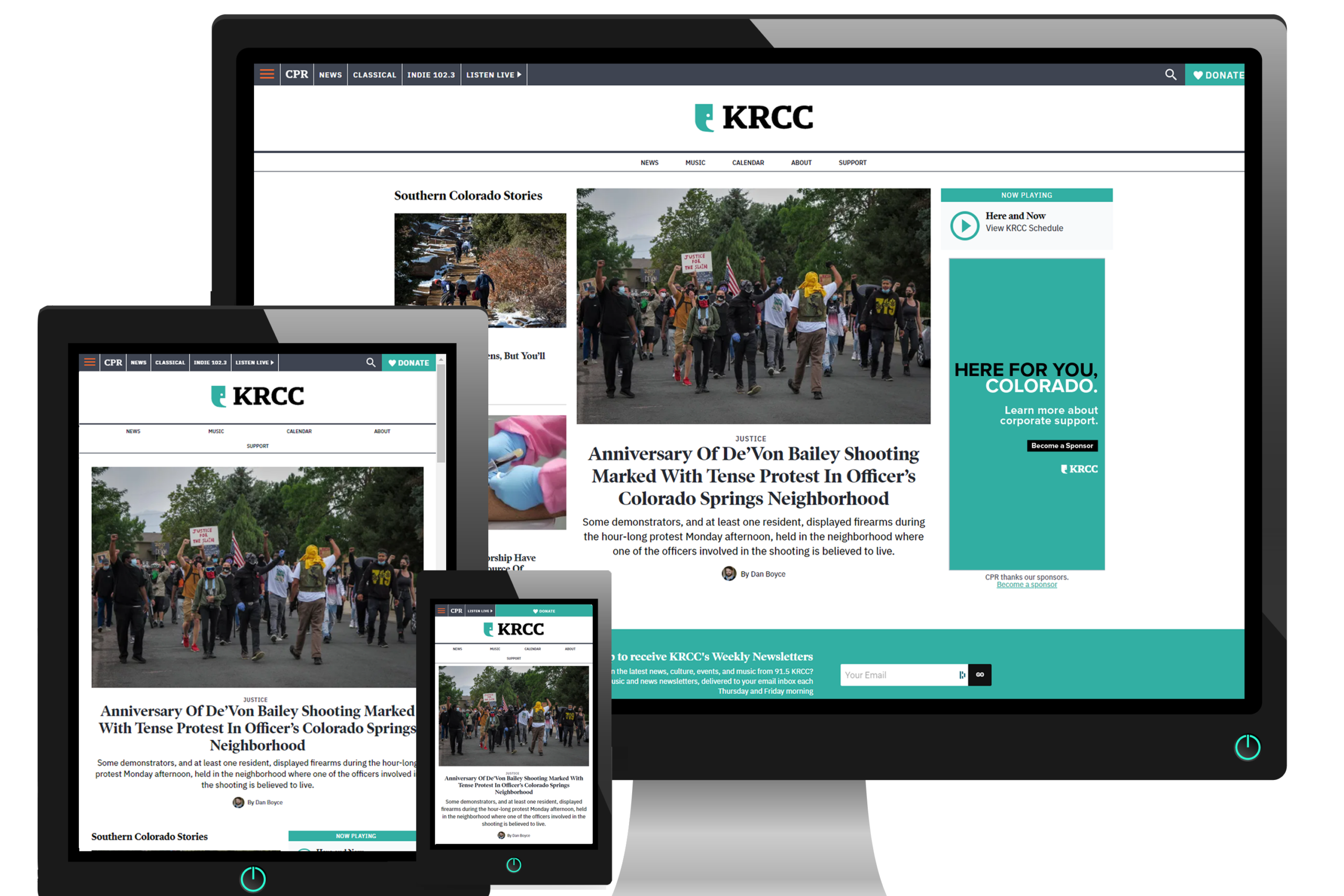 KRCC new homepage mockup