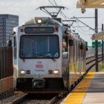 RTD LIGHT RAIL TRAIN BELLVIEW STATION I-25