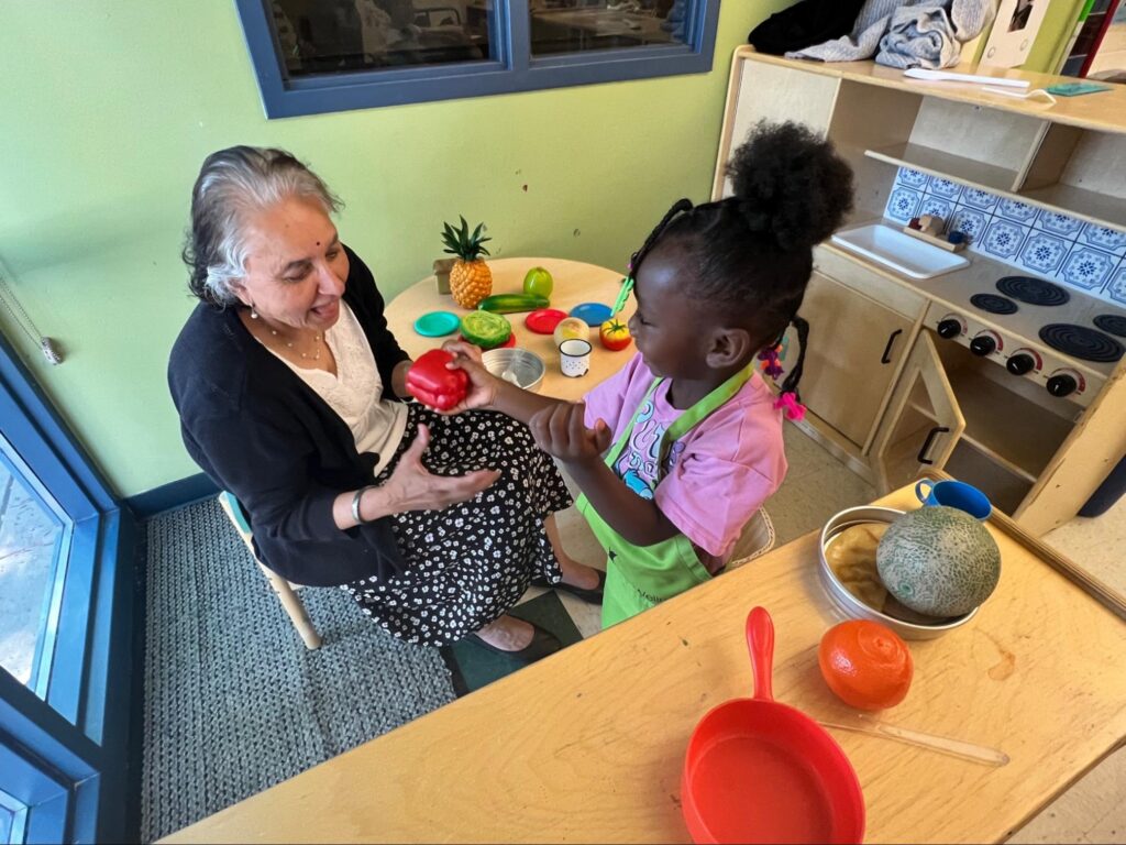 Sunanda Babu works with preschoolers