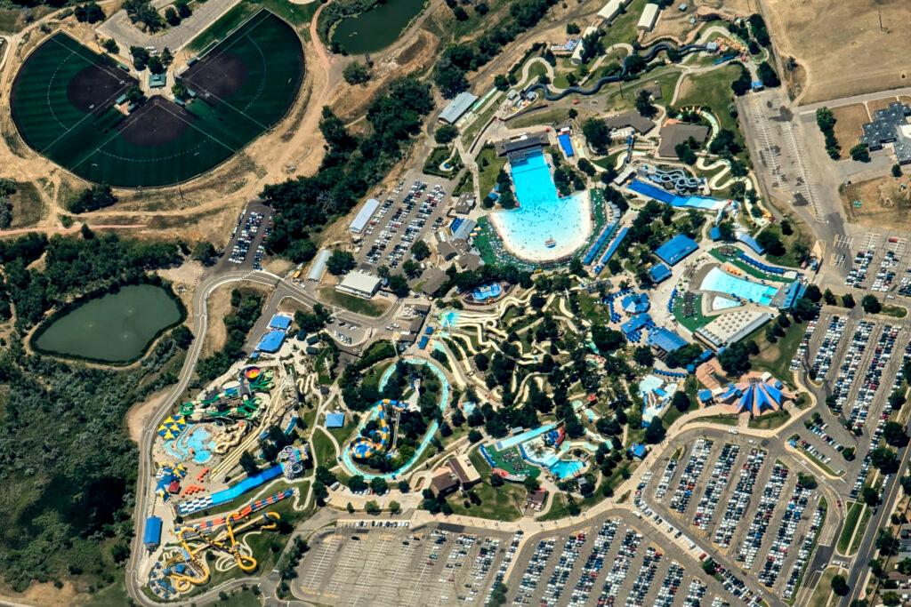 An aerial view of Water World