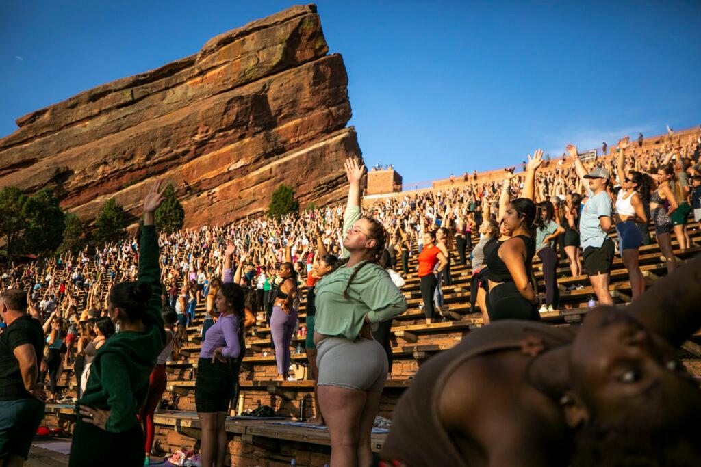 Yoga on the Rocks at Red Rocks. July 27, 2024.