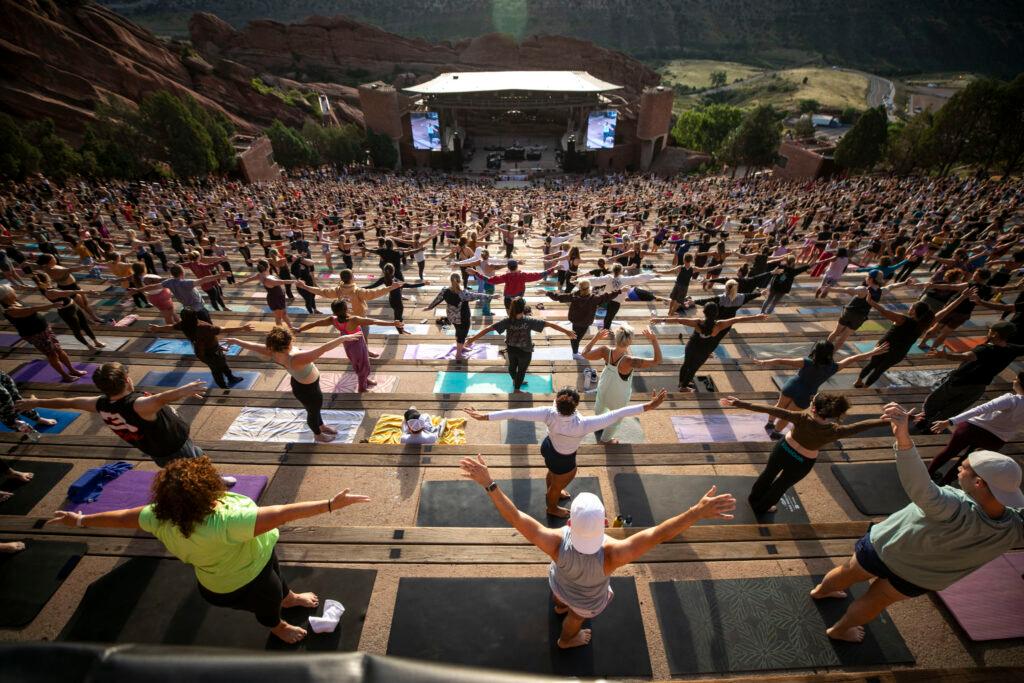 Yoga on the Rocks at Red Rocks. July 27, 2024.