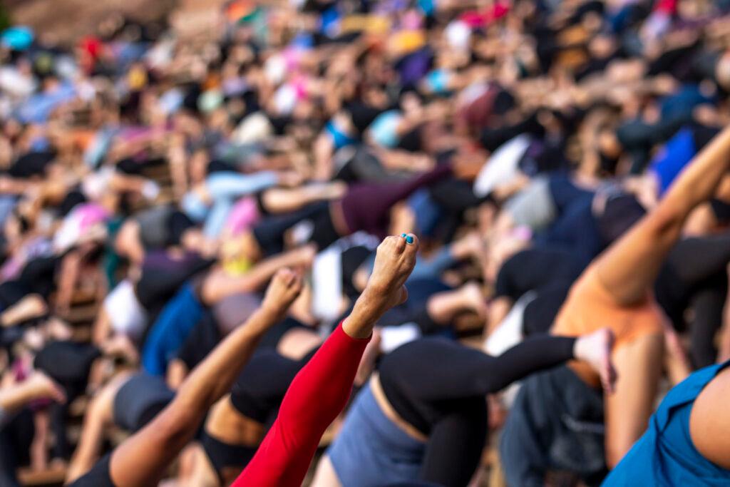 Yoga on the Rocks at Red Rocks. July 27, 2024.