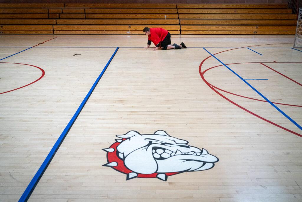 Paralympics goalball practice at CSDB