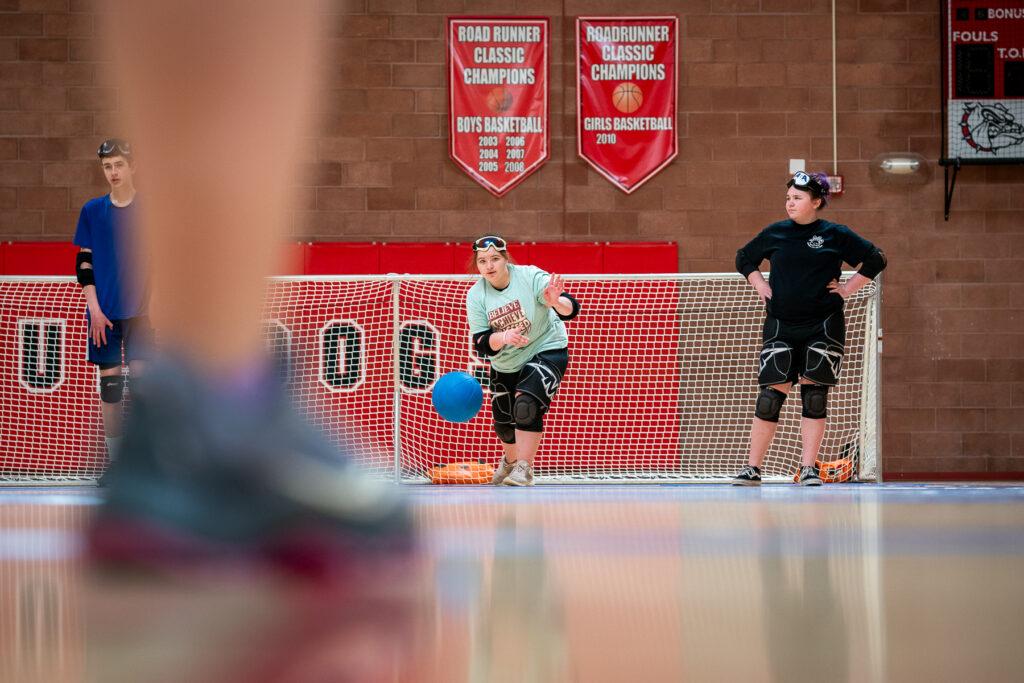 Paralympics goalball practice at CSDB