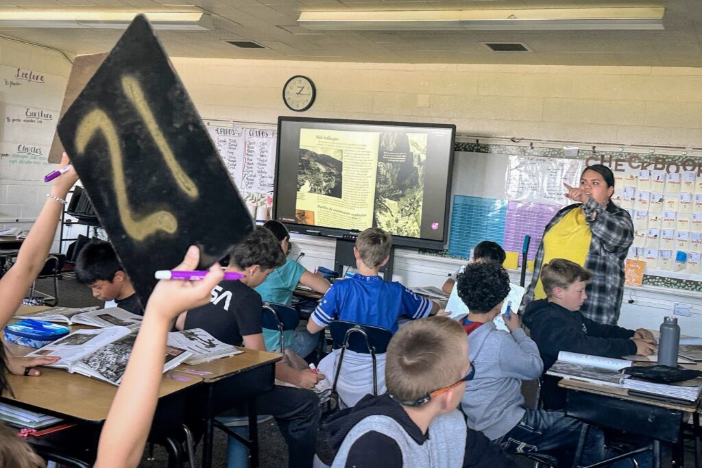 A 4th grade classroom at Columbine Elementary in Fort Morgan