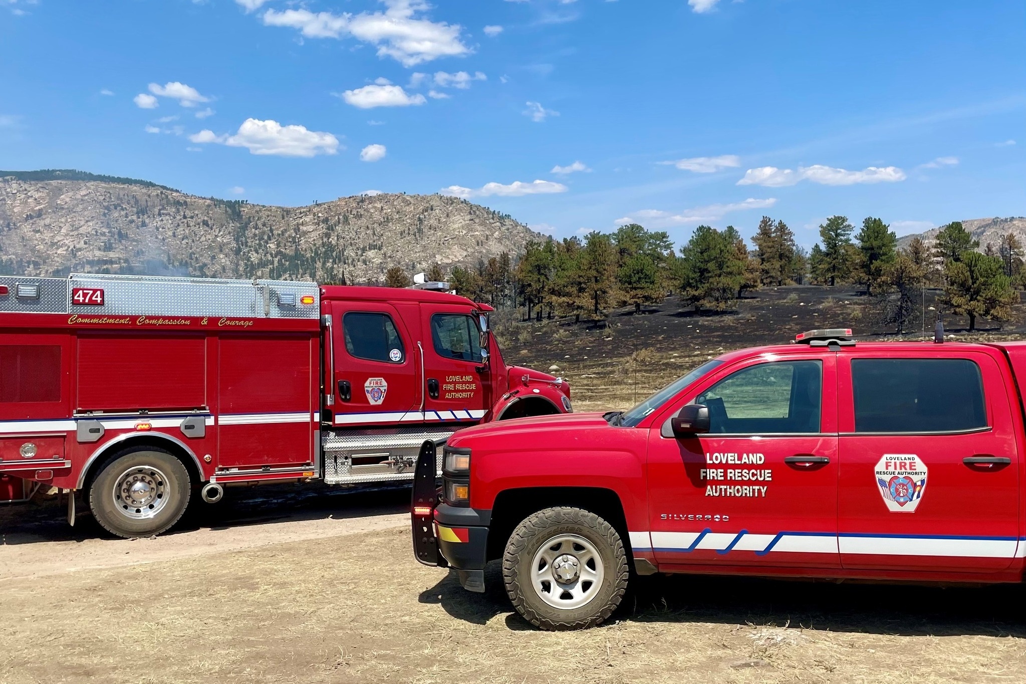 LFRA crews in the Cedar Park area battling the Alexander Mountain Fire