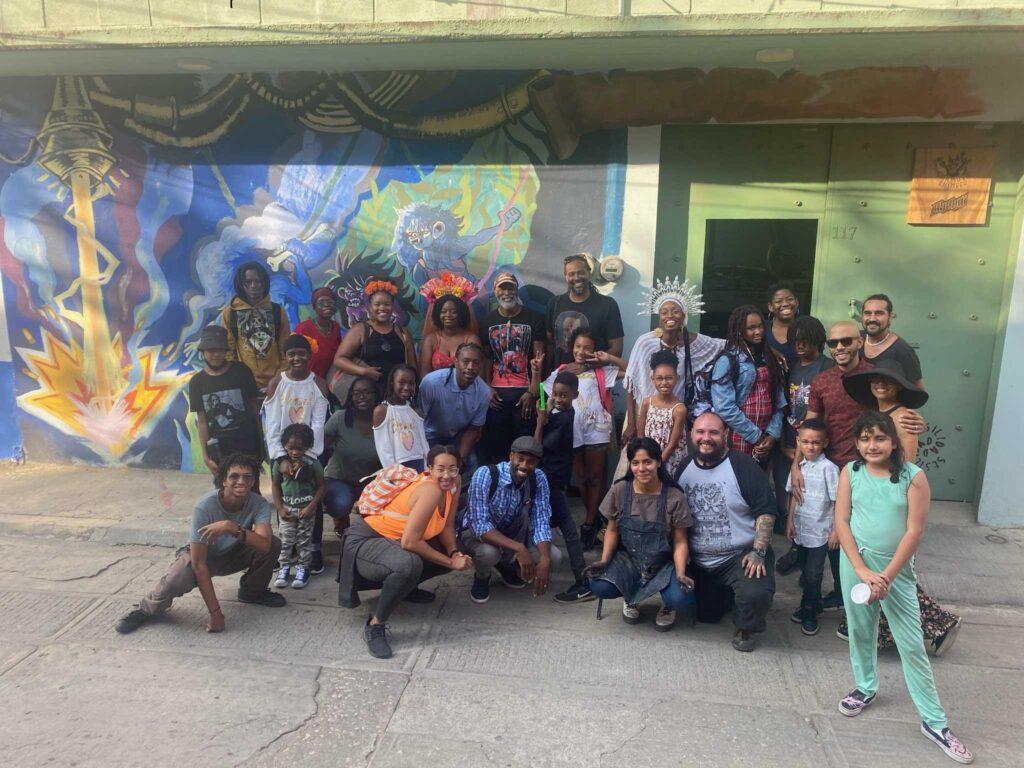 Students at an international language school in Mexico pose for a class photo.