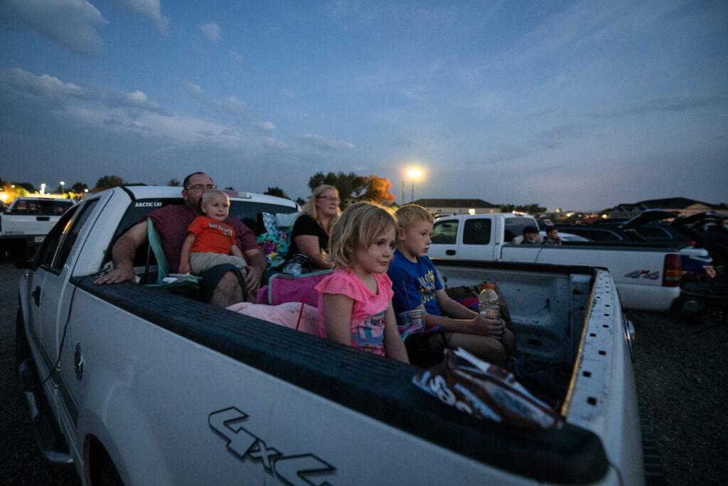 The Covington family of Montrose at the Star Drive-In Movies