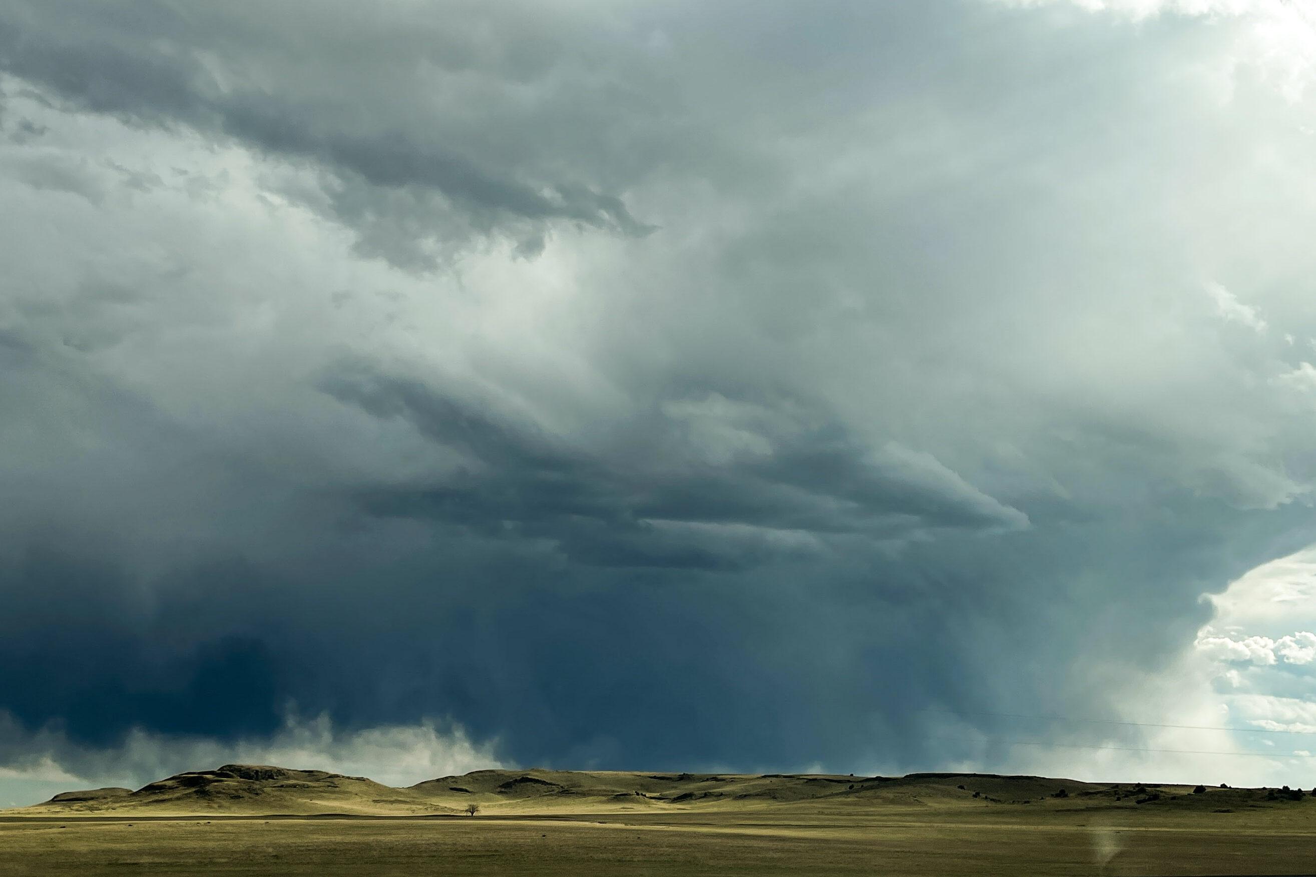 Thunderstorms fill the horizon on Colorado's Eastern Plains