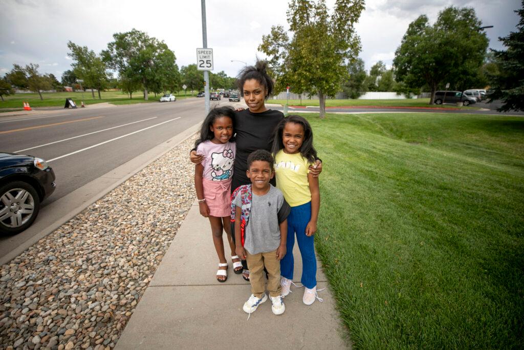 Hunter Ambrose and her kids, Samara, Sy'eer and Layana.