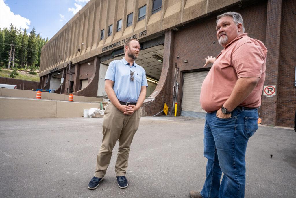 State Senator Dylan Roberts at the Eisenhower Tunnel