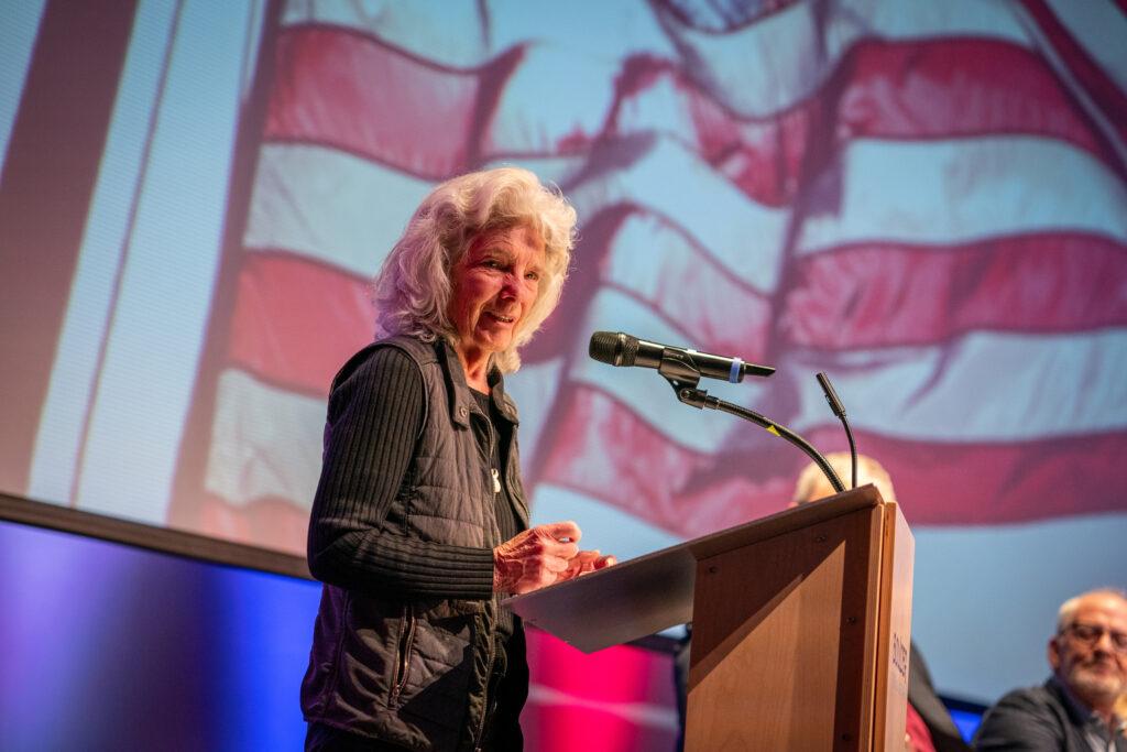 Marion Mackay of Boulder, a Canadian who became a US citizen a number of years ago