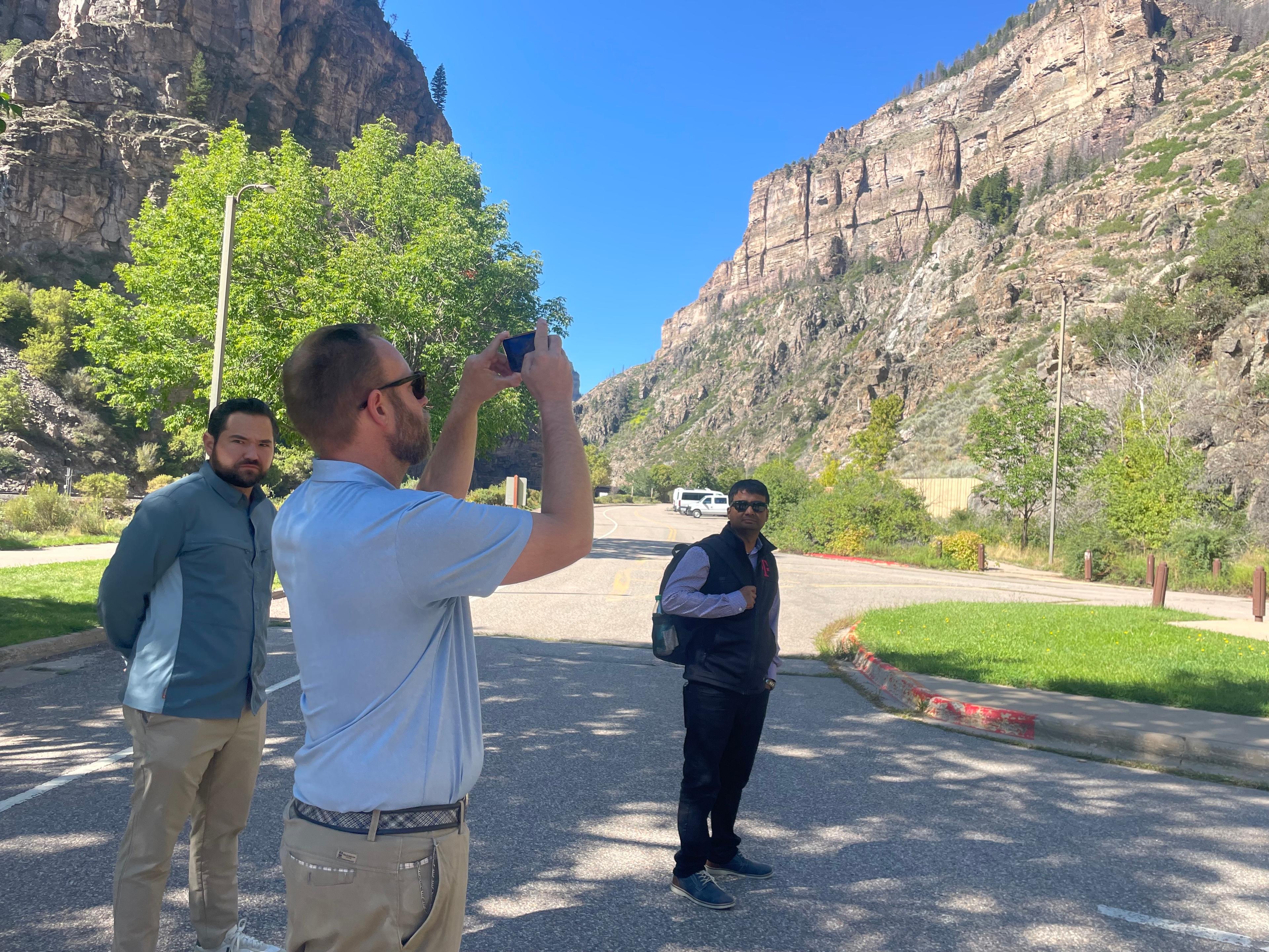 Republican Rep. Matt Soper of Delta on a tour of Glenwood Canyon