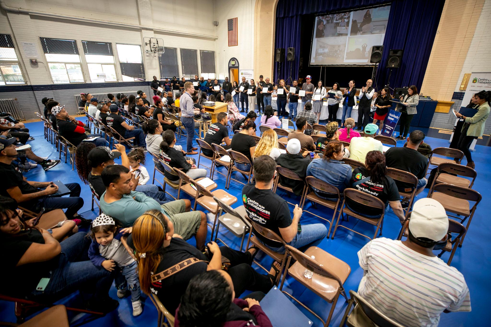 Participants in the Denver Asylum Program meet at Sunnyside's St. Catherine of Siena church