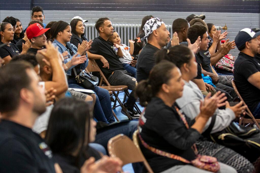 Participants in the Denver Asylum Program meet at Sunnyside's St. Catherine of Siena church