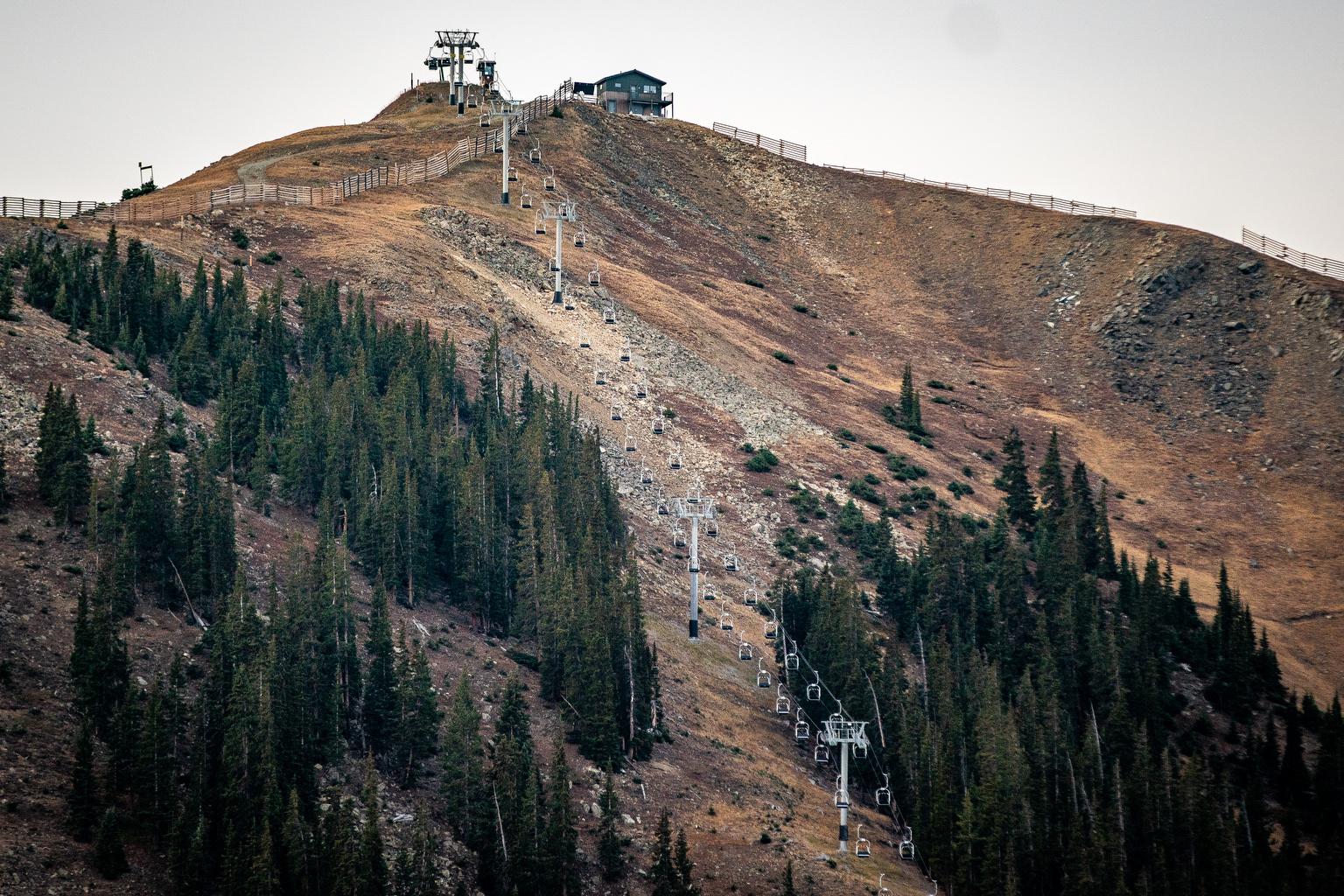 Snow making equipment is ready to start at Arapahoe Basin Ski Area