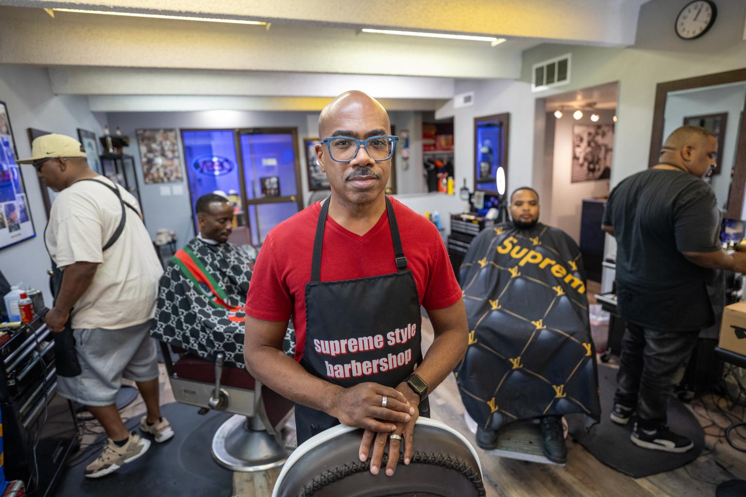 Herman Mohammed in the Supreme Style Barbershop