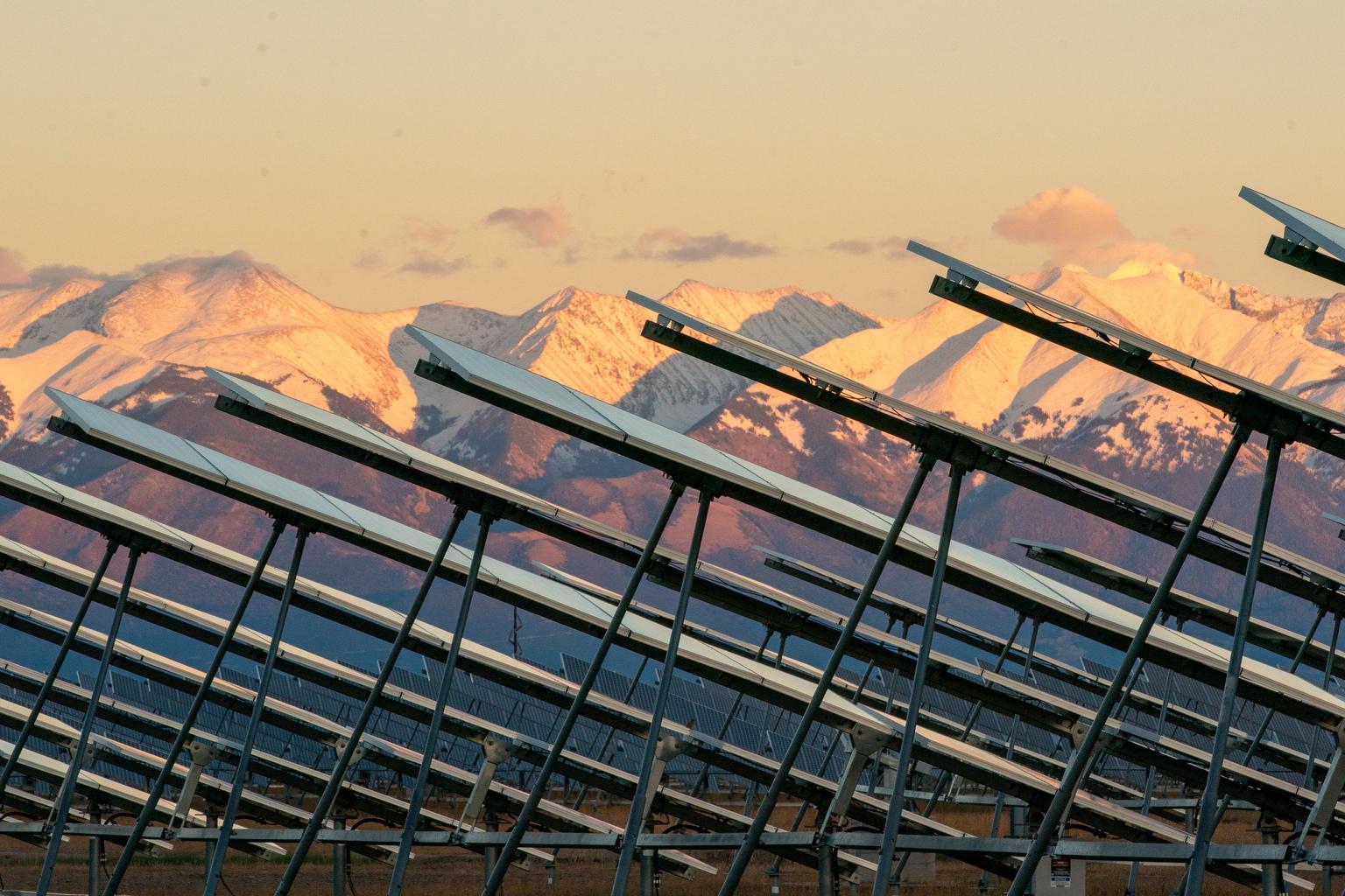 Solar Power San Luis Valley Sangre De Cristo Mountains