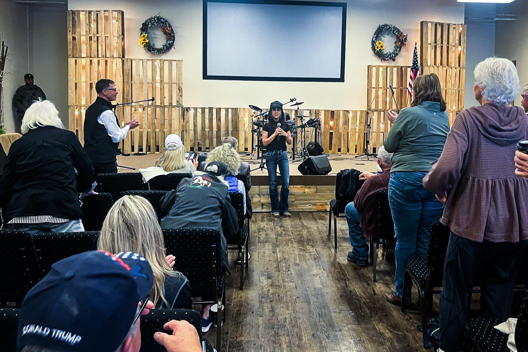 GOP Rep. Lauren Boebert speaks in Elizabeth