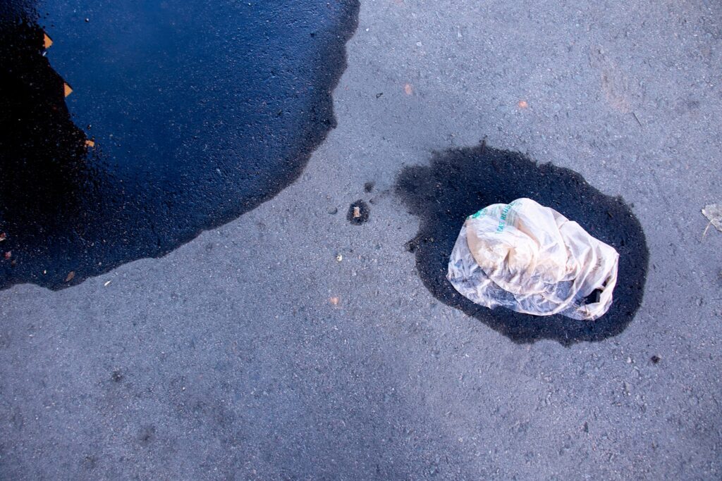 A plastic shopping bag