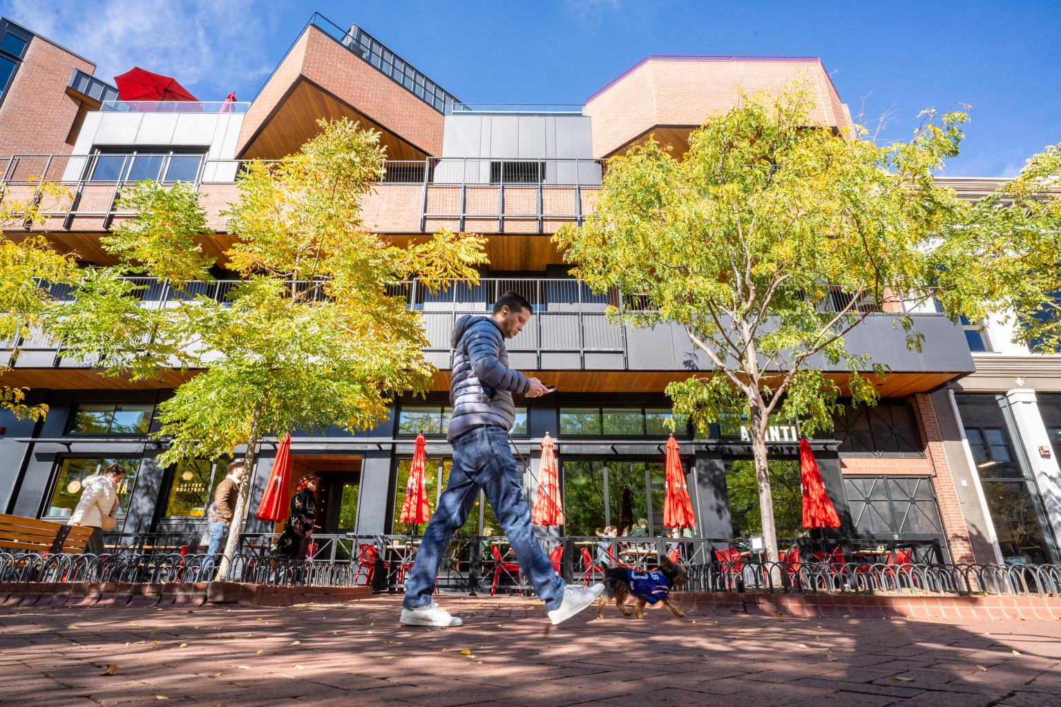 Pedestrians on Boulder’s Pearl Street Mall