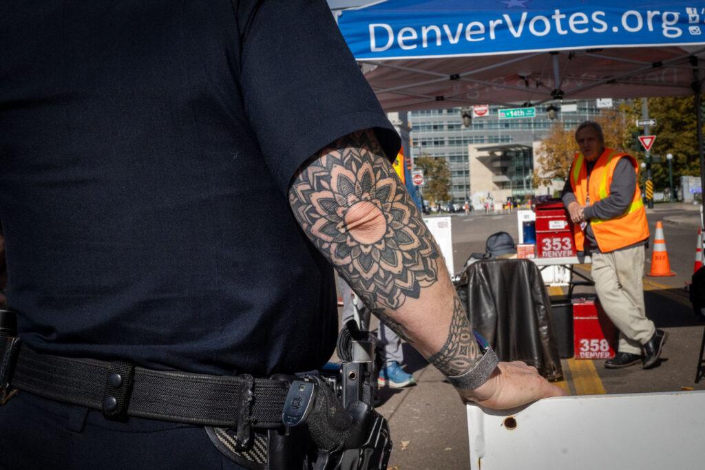 Denver Votes Ballot Drop Police Security