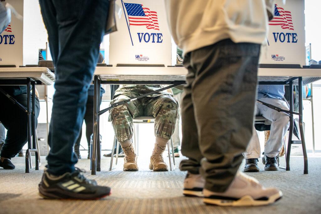 Voters on Election Day in Aurora