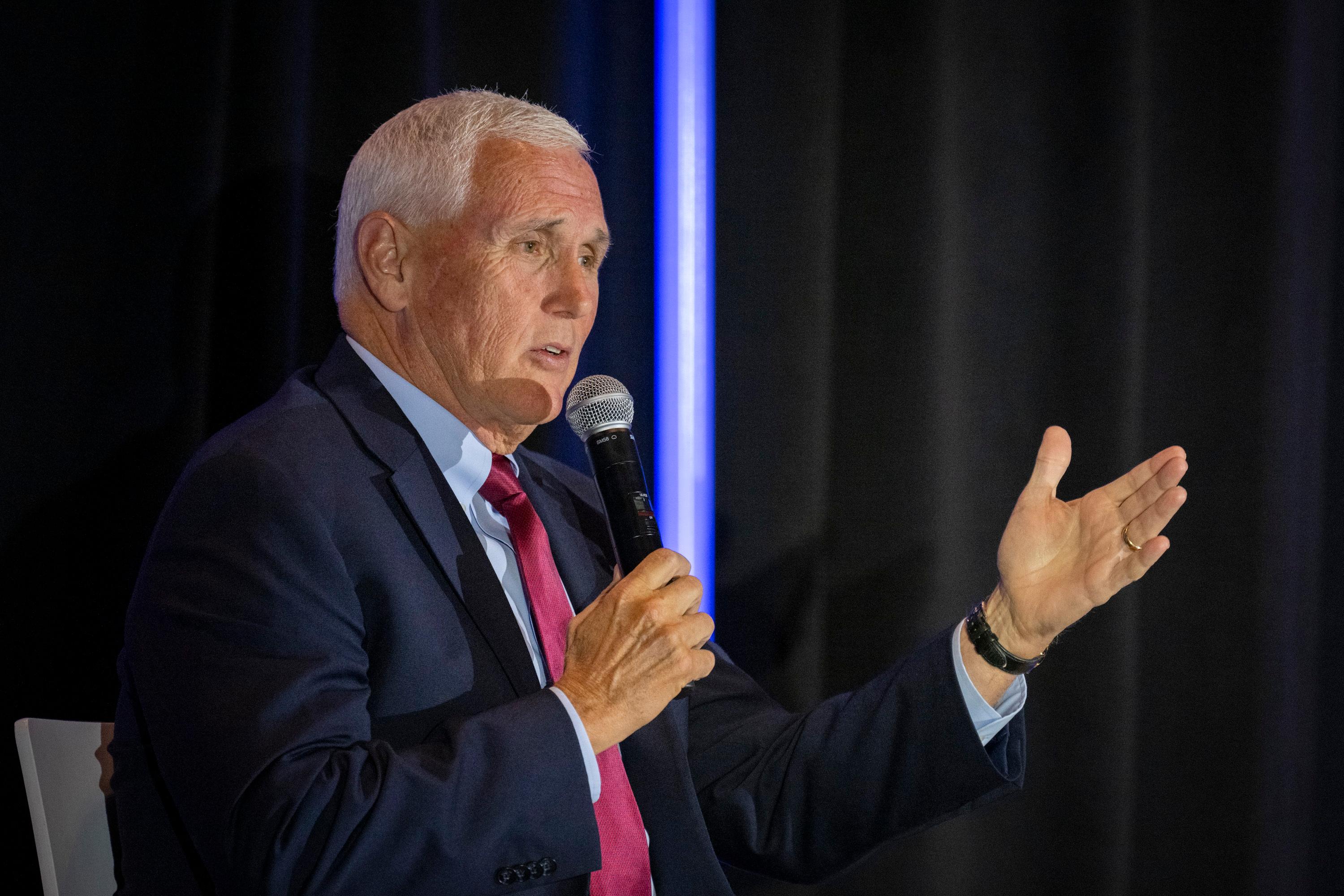 Former Vice President Mike Pence Mike Pence speaks at a luncheon hosted by the Ethics and Religious Liberty Commission