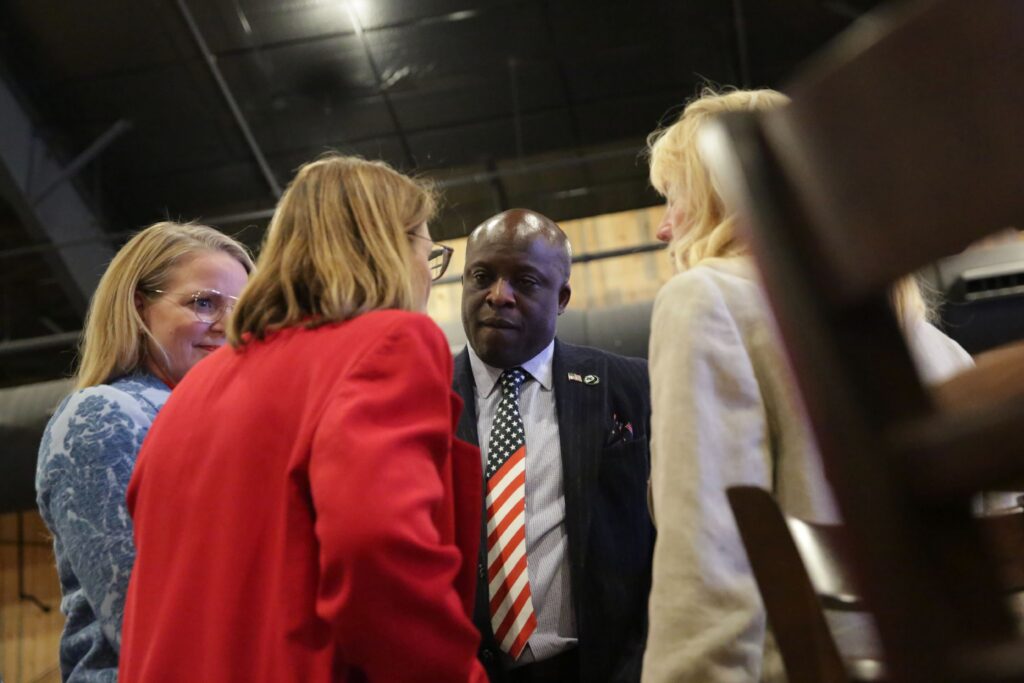 CO Springs Mayor Yemi Mobolade at GOP Watch Party