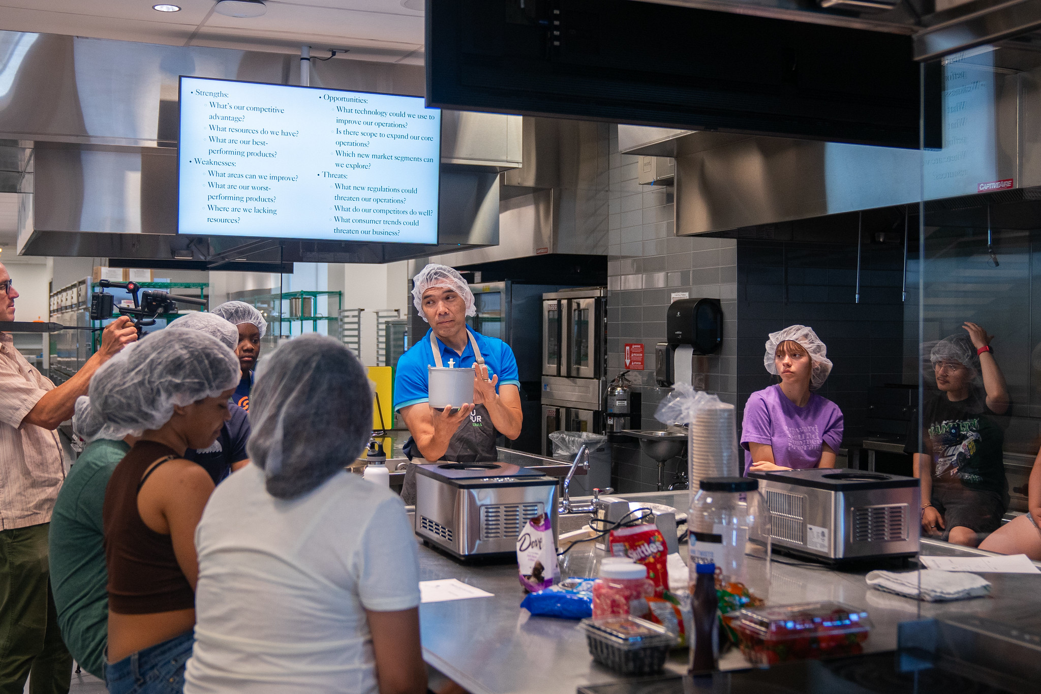 Students discuss ice cream at Colorado State University's Food Innovation Center in Denver