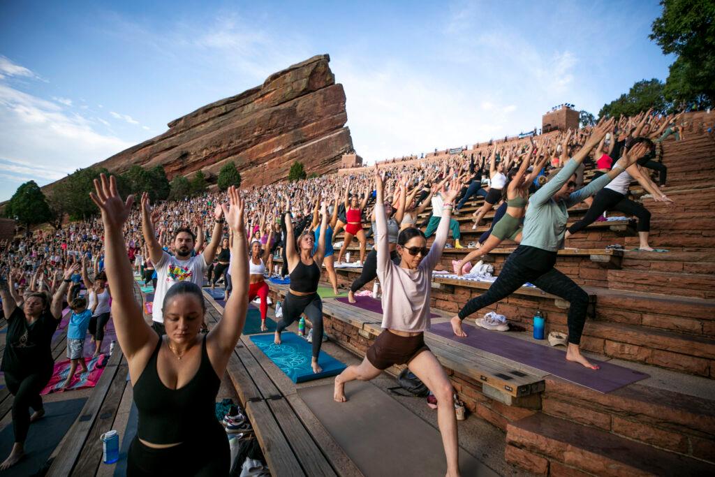 Yoga on the Rocks at Red Rocks. July 27, 2024.