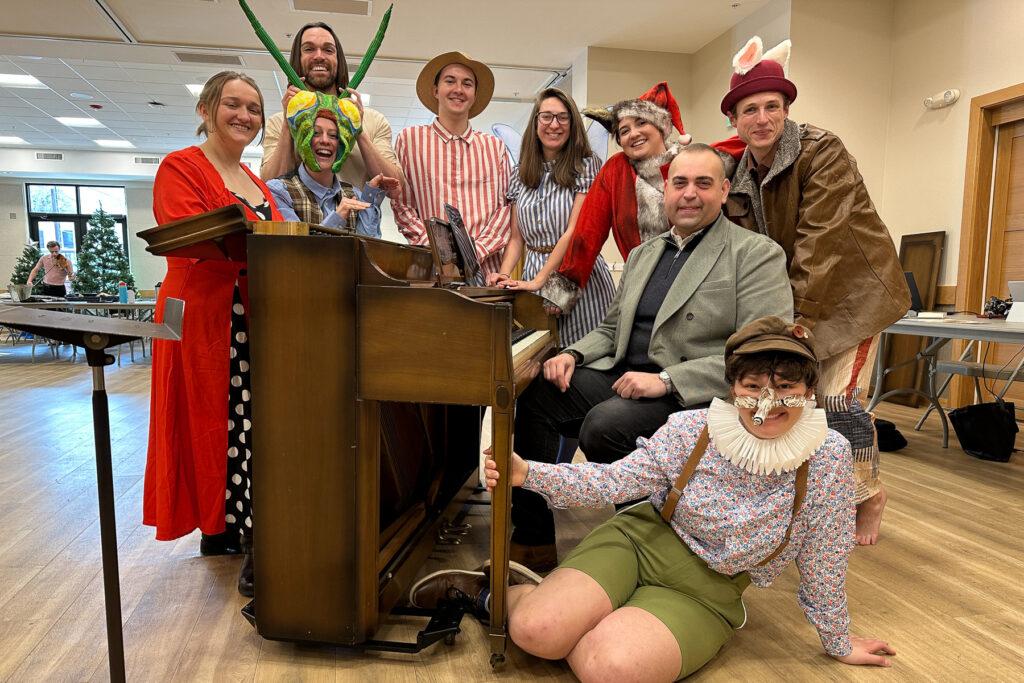 The cast and music director for Boulder Opera's the Adventures of Pinnochio