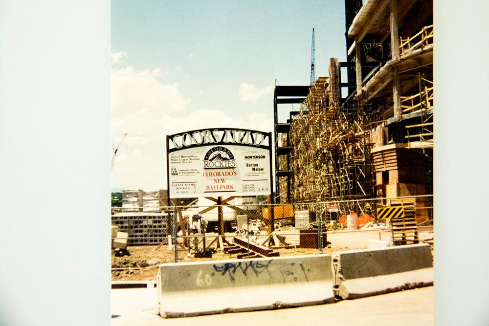 Construction at Coors Field in 1992