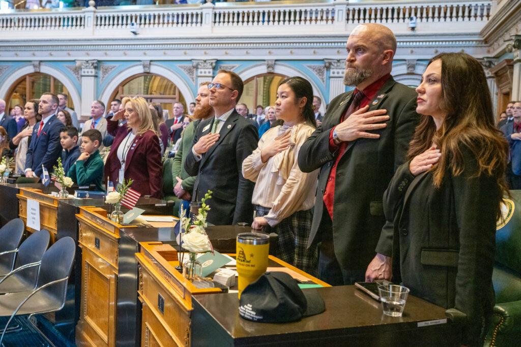 Legislature reconvenews on its opening day at the Capitol