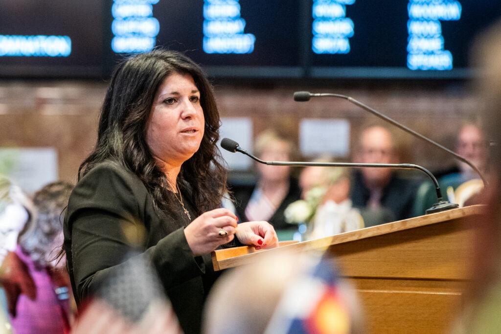 Minority Leader Rose Pugliese on the opening day of the Colorado Legislature