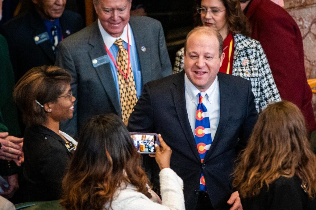 GOVERNOR POLIS ENTERS THE HOUSE CHAMBER TO DELIVER HIS STATE OF THE STATE ADDRESS