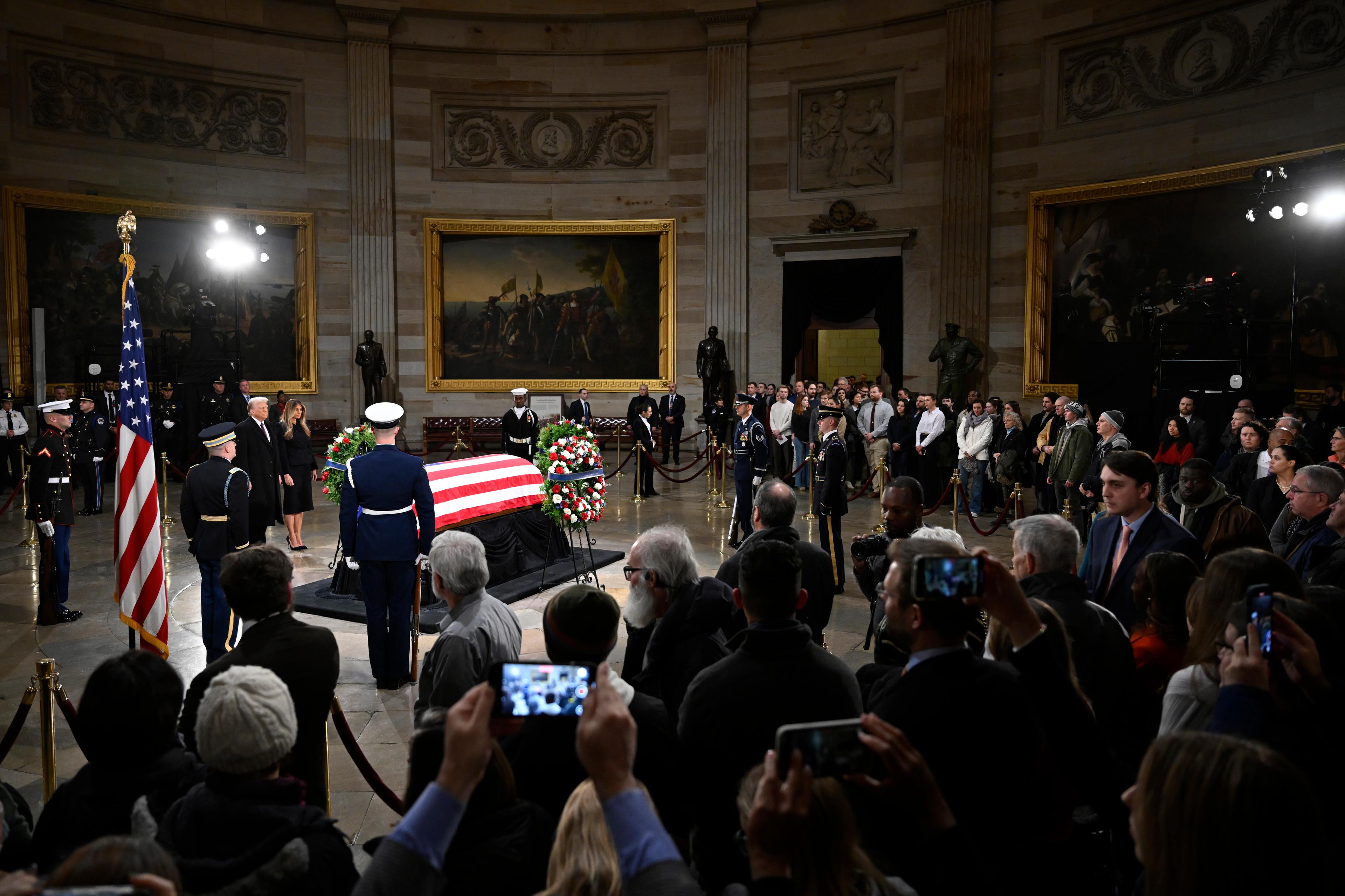 Former President Jimmy Carter lies in state at U.S. Capitol