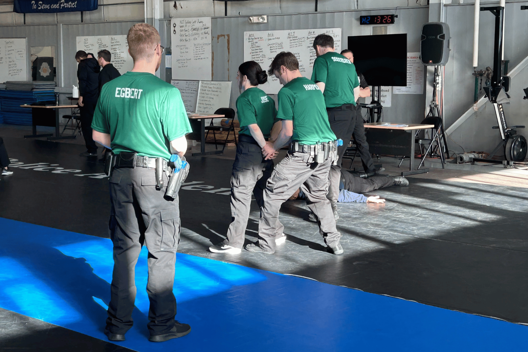 Police cadets demonstrate training