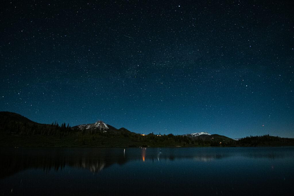 The night sky over Steamboat Lake State Park