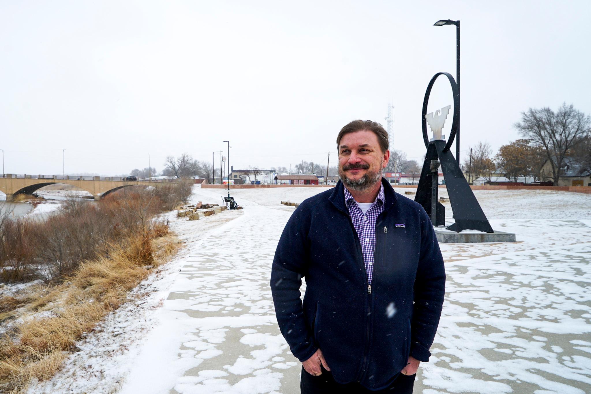 A Pueblo city planner during a tour of a city community center and skate park.