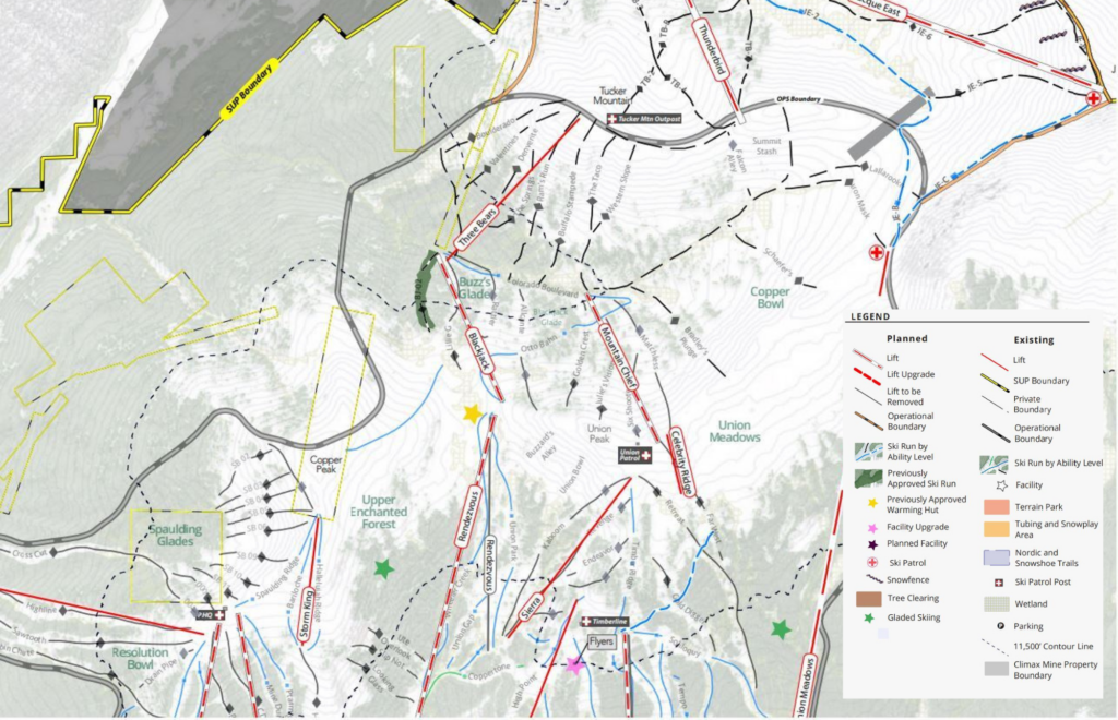 map of Copper's proposed upgrades