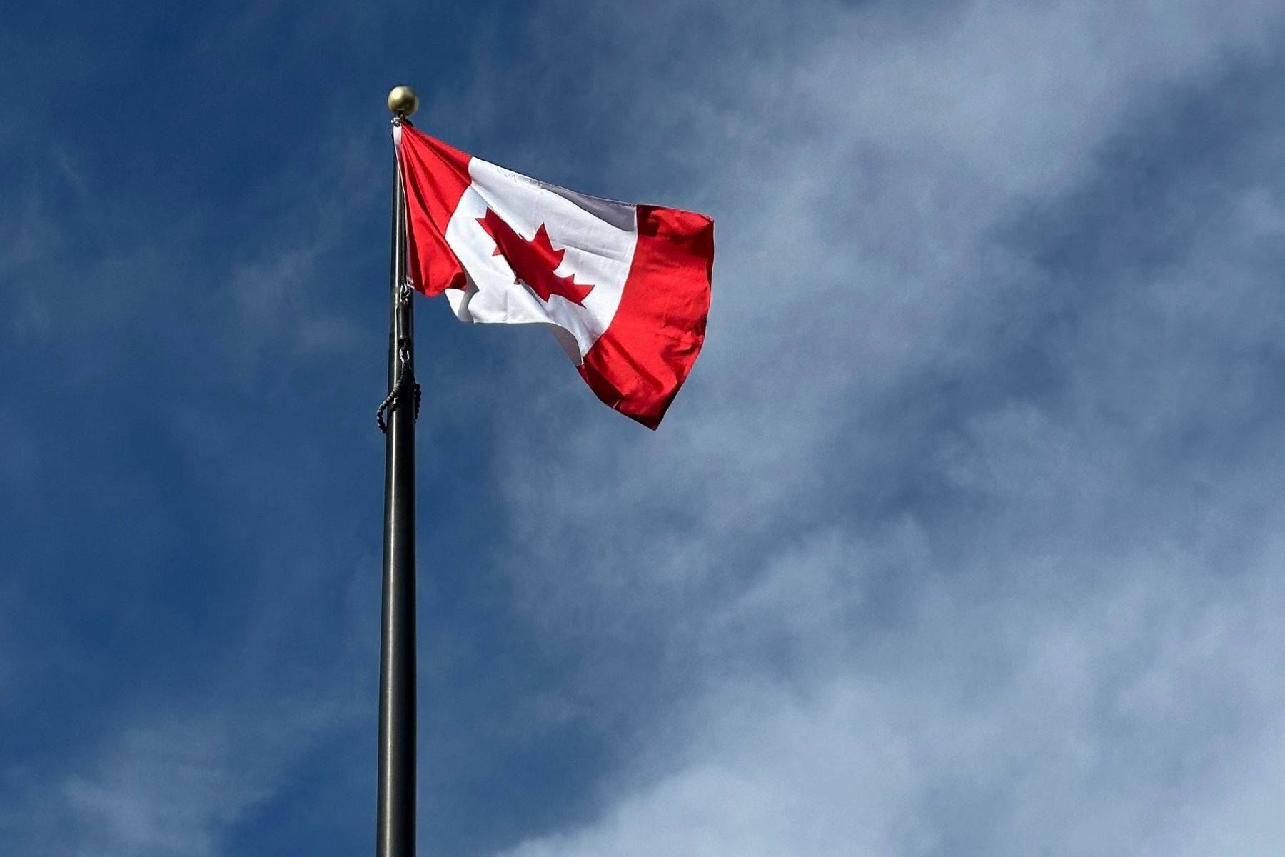 Canadian flag flies at state capitol